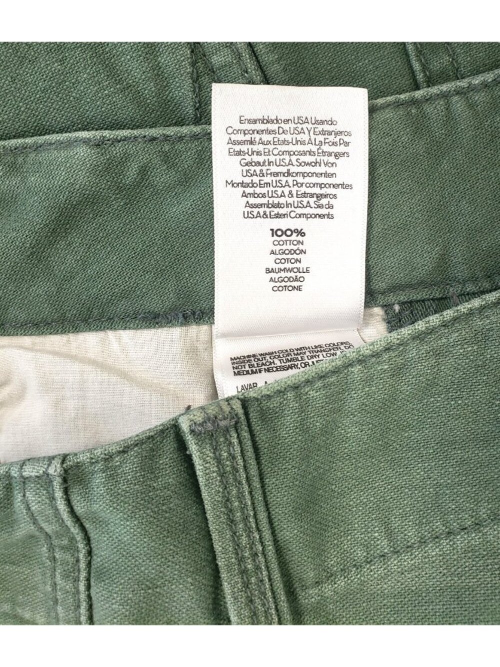 MOTHER The Major Roller Sneak Women High Waist Wide Leg Pants Green Sz 27 / US 4 - Picture 6 of 7